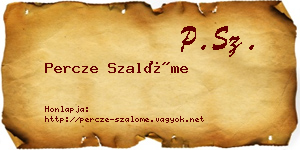 Percze Szalóme névjegykártya